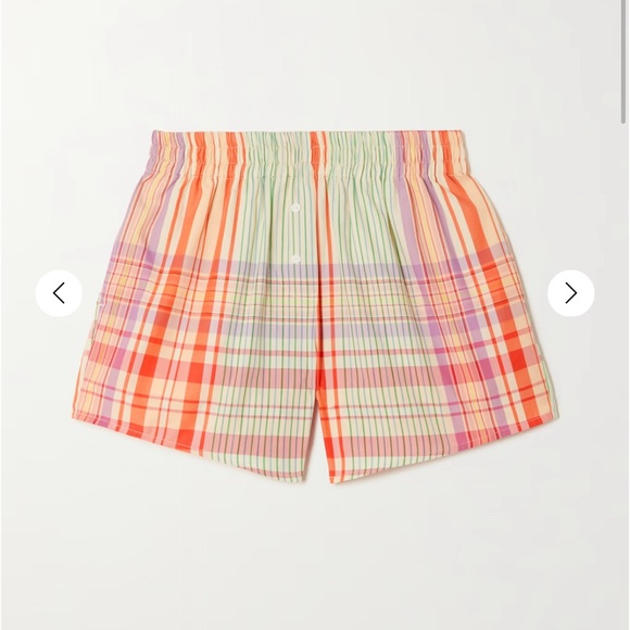 Oroton Pants - Oroton Checked Plaid Multicolor 100% Cotton Women's Boxer Shorts XS